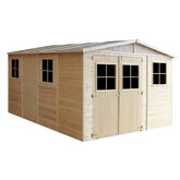 Abri de jardin en panneaux 17mm - 303x395cm - avec plancher - Timbela Ma boutique